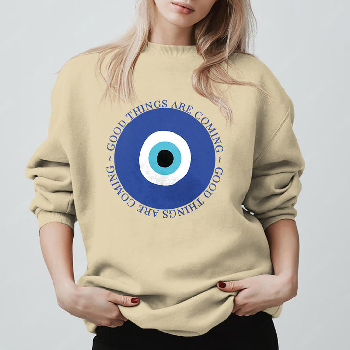 Sweat-shirt Olivenorma Vintage Classic à motif œil maléfique - image 8