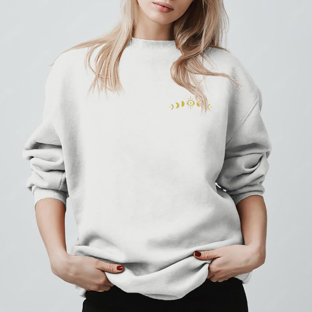 Sweat-shirt Olivenorma à plusieurs couches avec œil maléfique et phases de la lune - image 0