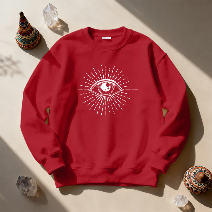 Sweat-shirt Olivenorma Spiritual Evil Eye Sunburst  - Rouge - 2XL - image 15
