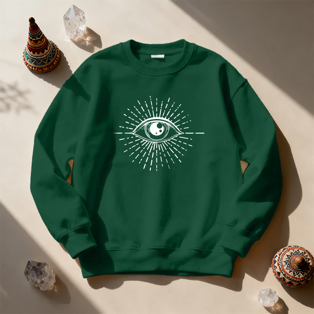 Sweat-shirt Olivenorma Spiritual Evil Eye Sunburst  - Vert - 2XL - image 1