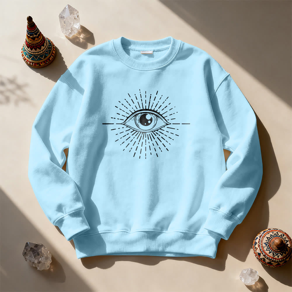 Sweat-shirt Olivenorma Spiritual Evil Eye Sunburst  - Bleu - 2XL - image 13