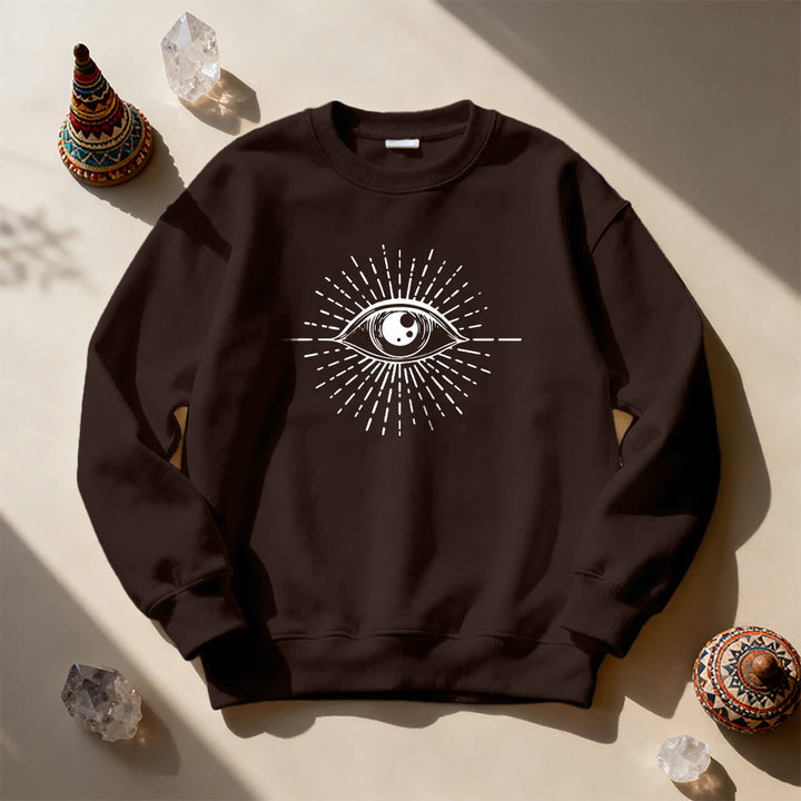 Sweat-shirt Olivenorma Spiritual Evil Eye Sunburst  - Brun - 2XL - image 9