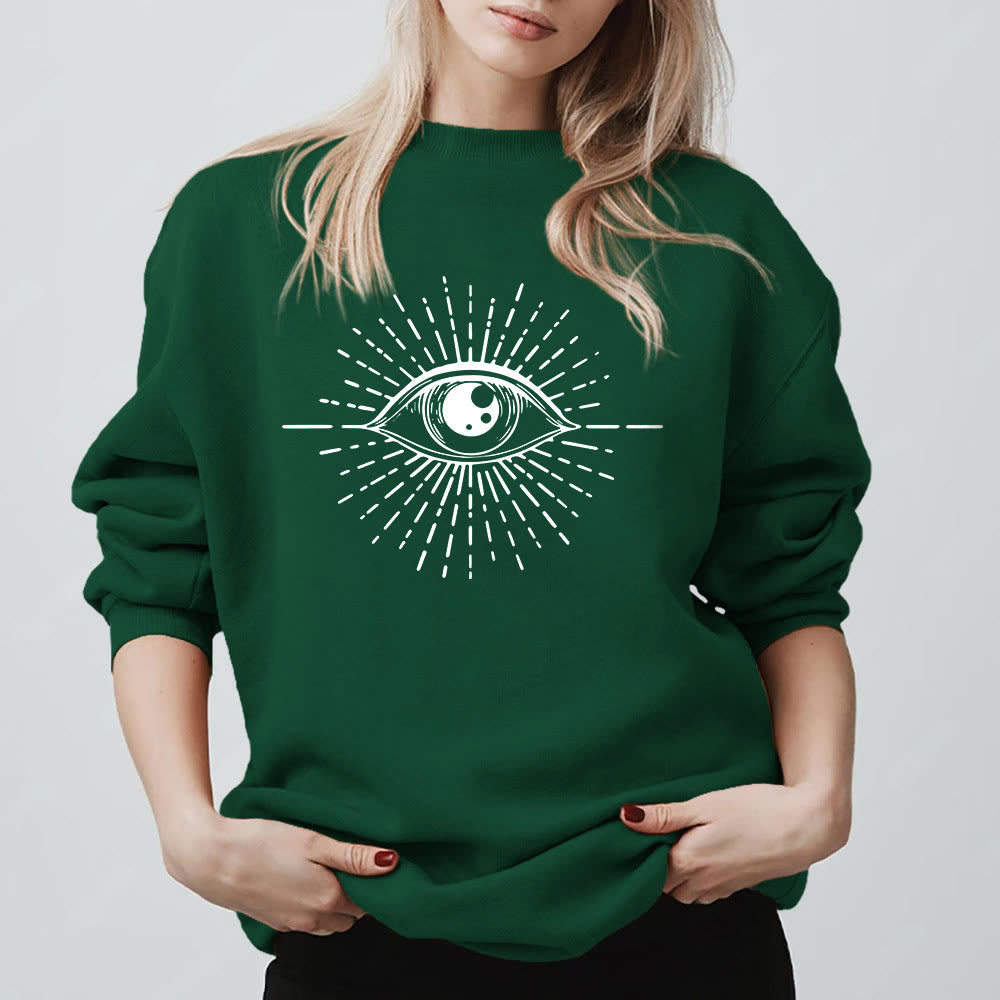 Sweat-shirt Olivenorma Spiritual Evil Eye Sunburst  - image 0