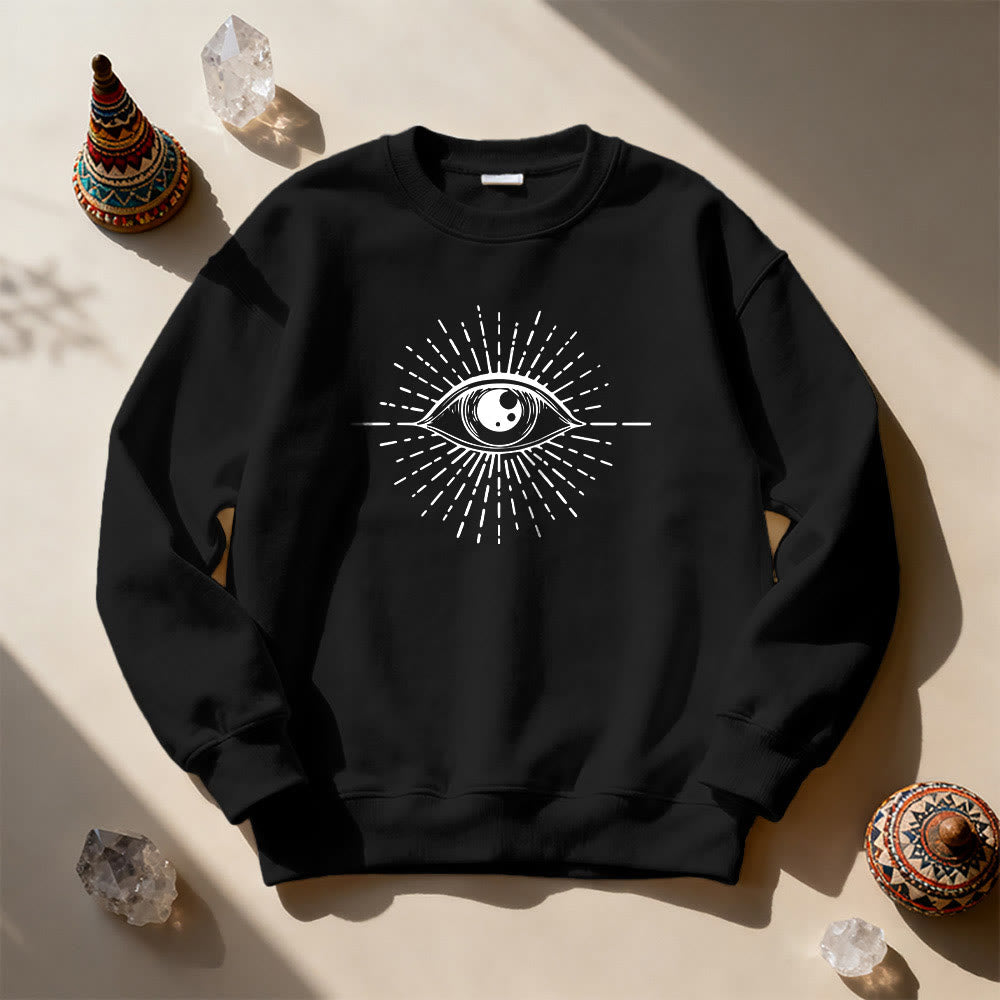 Sweat-shirt Olivenorma Spiritual Evil Eye Sunburst  - Noir - 2XL - image 5