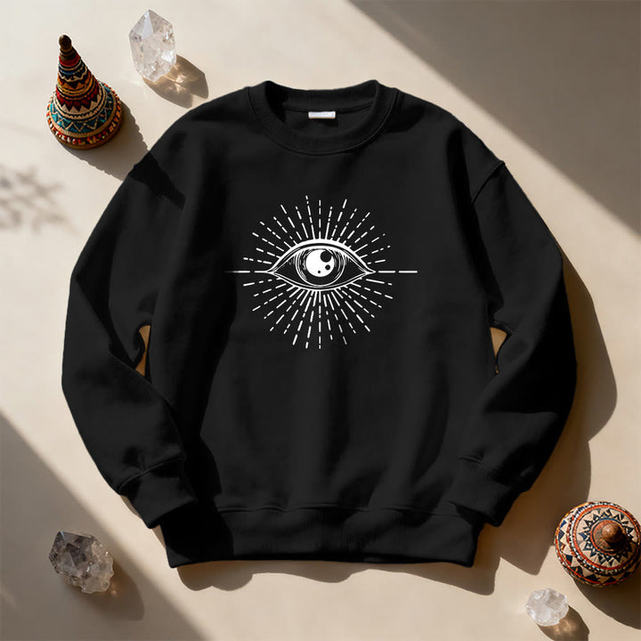 Sweat-shirt Olivenorma Spiritual Evil Eye Sunburst  - Noir - 2XL - image 5