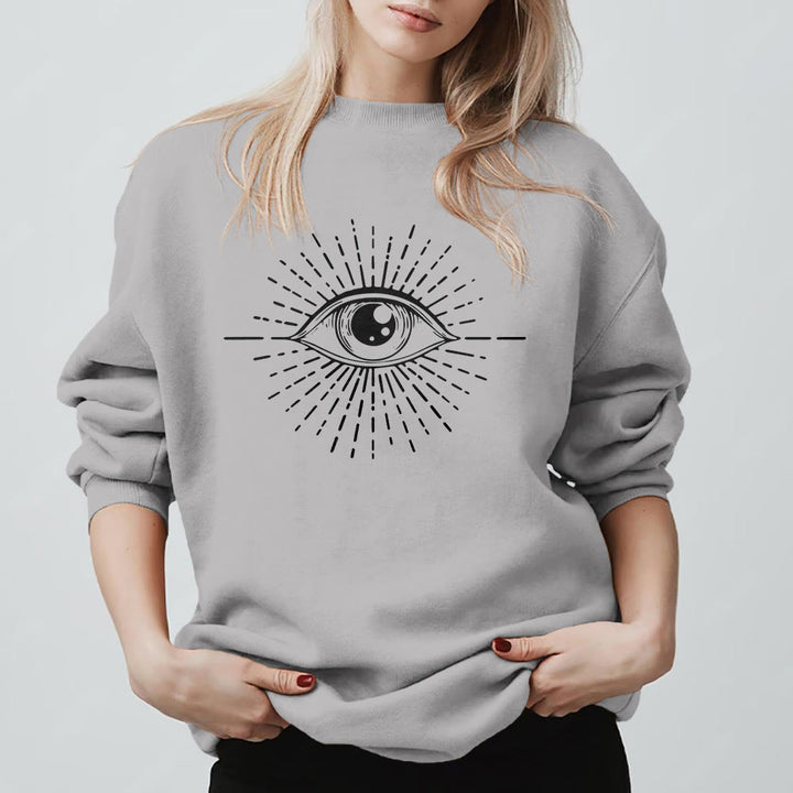 Sweat-shirt Olivenorma Spiritual Evil Eye Sunburst  - image 6