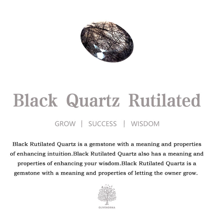 Bracelet Olivenorma en quartz noir rutile et œil de tigre - image 5