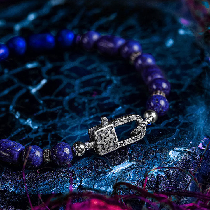 Bracelet Olivenorma en perles de lapis-lazuli bleu impérial - image 2