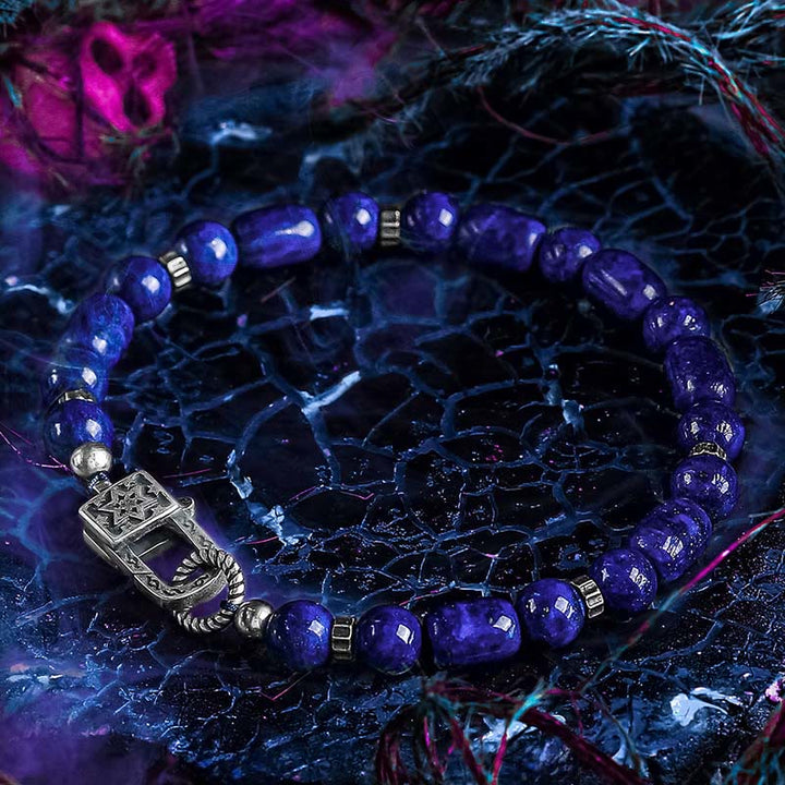 Bracelet Olivenorma en perles de lapis-lazuli bleu impérial - image 1