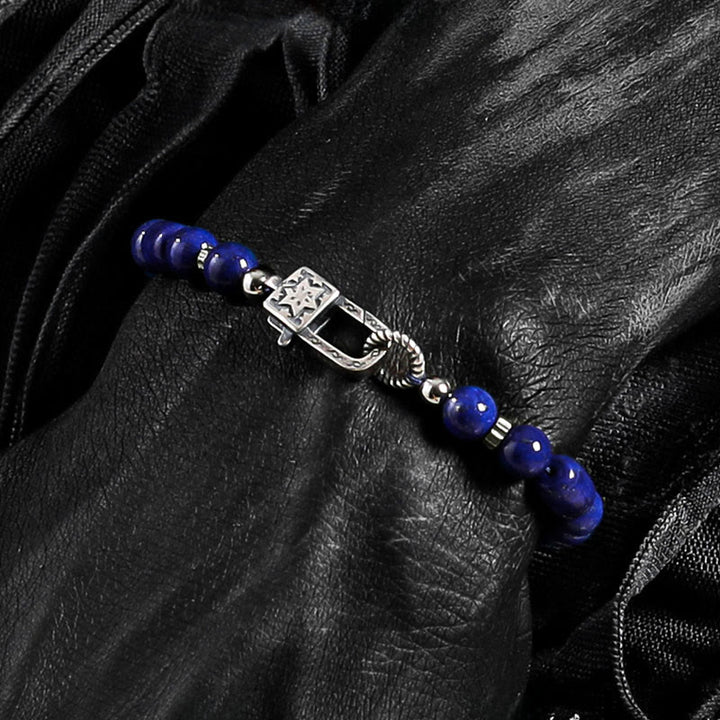 Bracelet Olivenorma en perles de lapis-lazuli bleu impérial - image 4