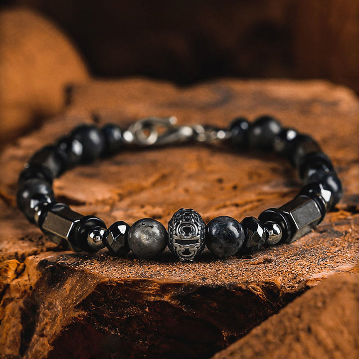 Bracelet Olivenorma en œil de tigre et labradorite - Labradorite - 18 cm - image 3