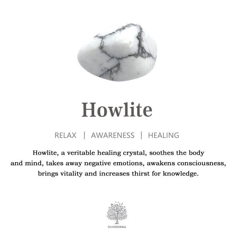 Bracelet multi-tours en perles d'howlite et d'agate carte Olivenorma - image 5