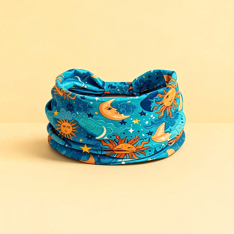 Bandeau de yoga ajustable Olivenorma Boho imprimé soleil et lune - 5 - image 7