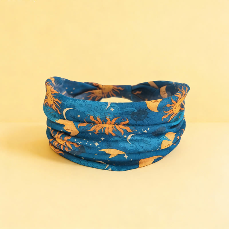 Bandeau de yoga ajustable Olivenorma Boho imprimé soleil et lune - 4 - image 6