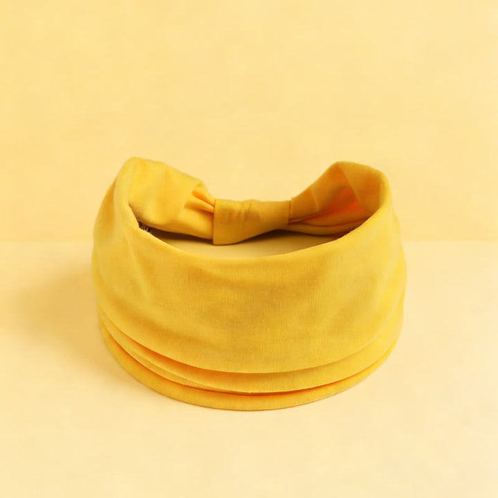 Olivenorma Boho solide large bandeau de sport extensible pour le yoga - Jaune - image 7