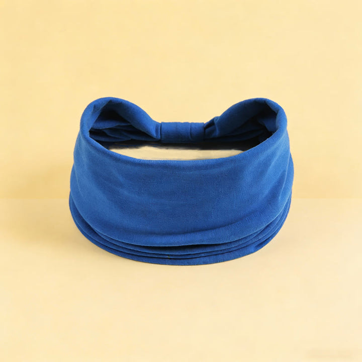 Olivenorma Boho solide large bandeau de sport extensible pour le yoga - Bleu foncé - image 6