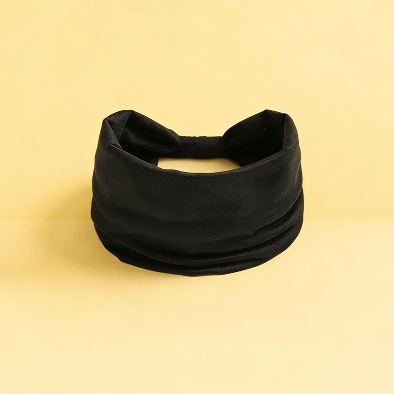 Olivenorma Boho solide large bandeau de sport extensible pour le yoga - Noir - image 10