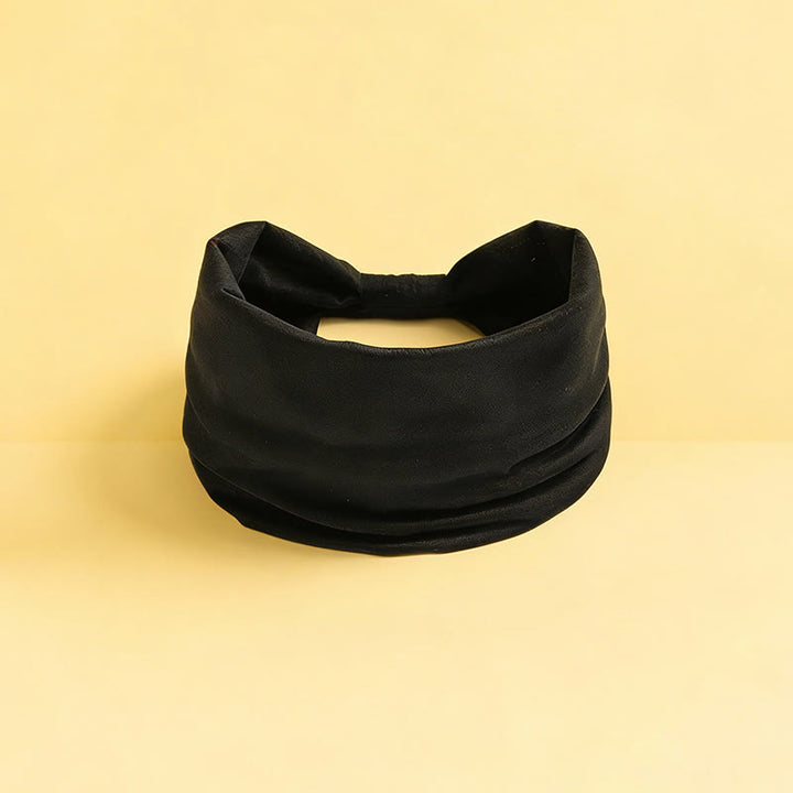 Olivenorma Boho solide large bandeau de sport extensible pour le yoga - Noir - image 10