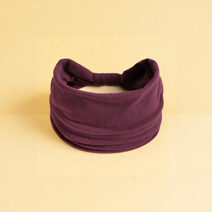 Olivenorma Boho solide large bandeau de sport extensible pour le yoga - Violet - image 23