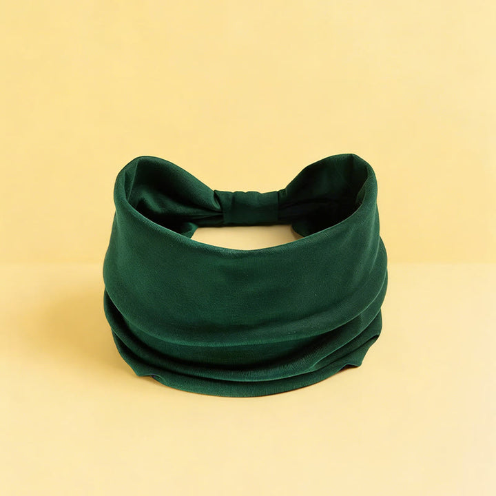 Olivenorma Boho solide large bandeau de sport extensible pour le yoga - Vert foncé - image 5