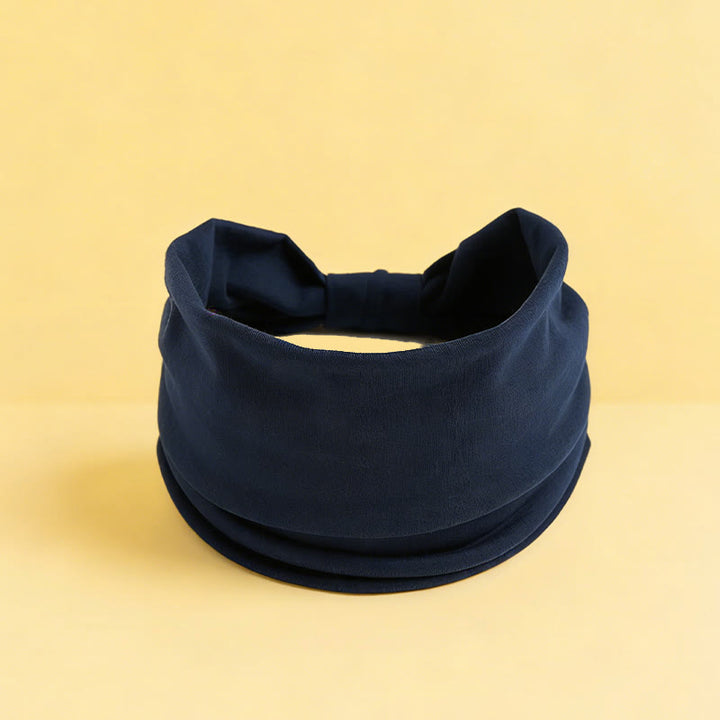 Olivenorma Boho solide large bandeau de sport extensible pour le yoga - Marine - image 4