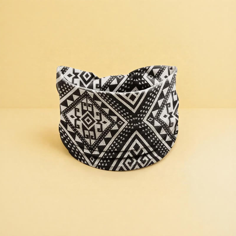 Bandeau de sport ajustable Olivenorma à imprimé floral bohème - Noir - image 8