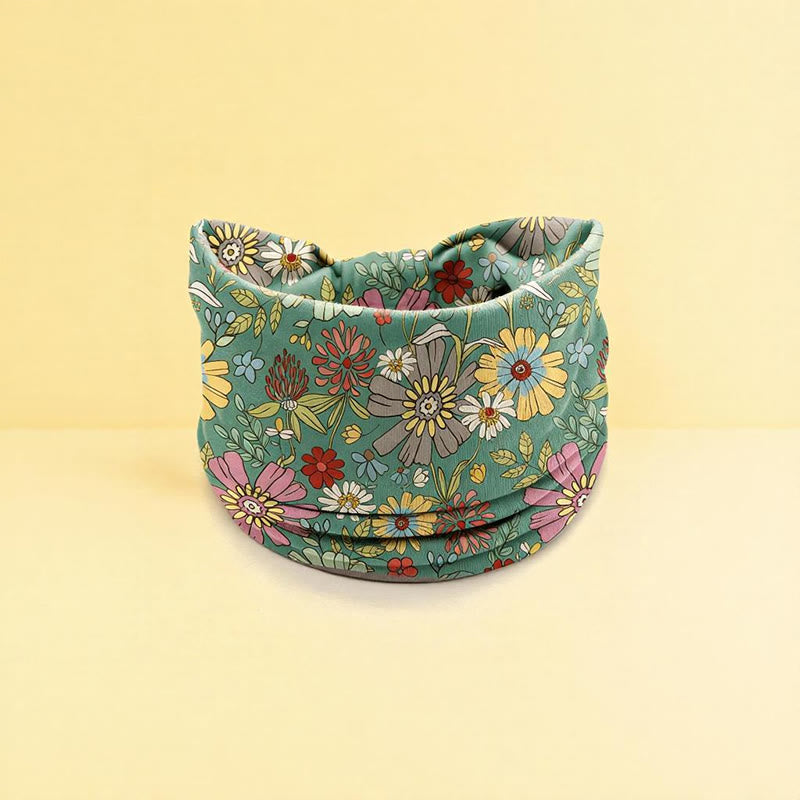 Bandeau de sport ajustable Olivenorma à imprimé floral bohème - Vert clair - image 4