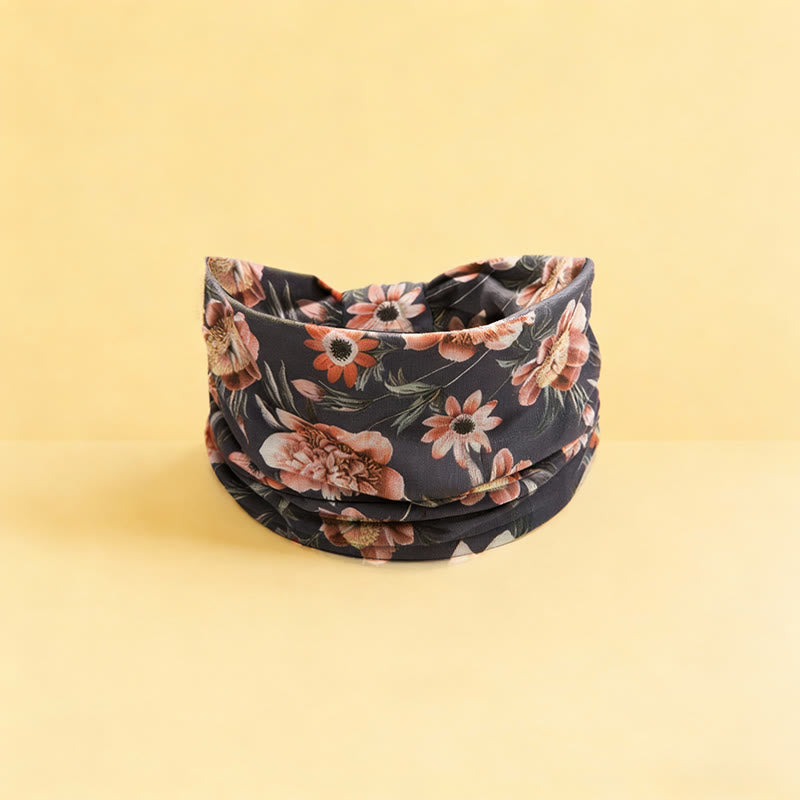 Bandeau de sport ajustable Olivenorma à imprimé floral bohème - Gris - image 5