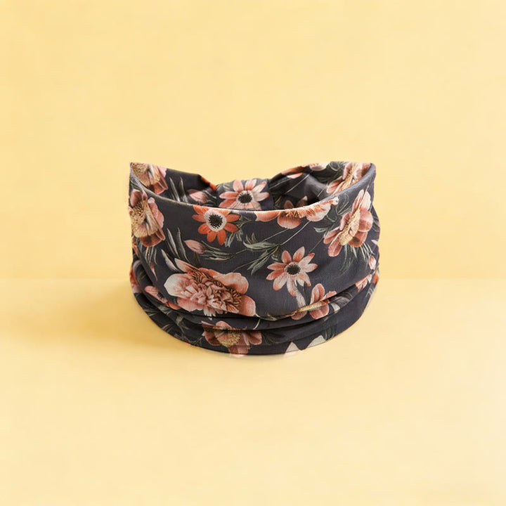 Bandeau de sport ajustable Olivenorma à imprimé floral bohème - Gris - image 5