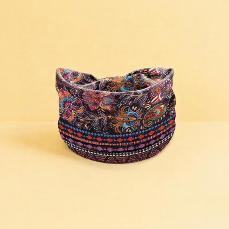 Bandeau de sport ajustable Olivenorma à imprimé floral bohème - Violet clair - image 2