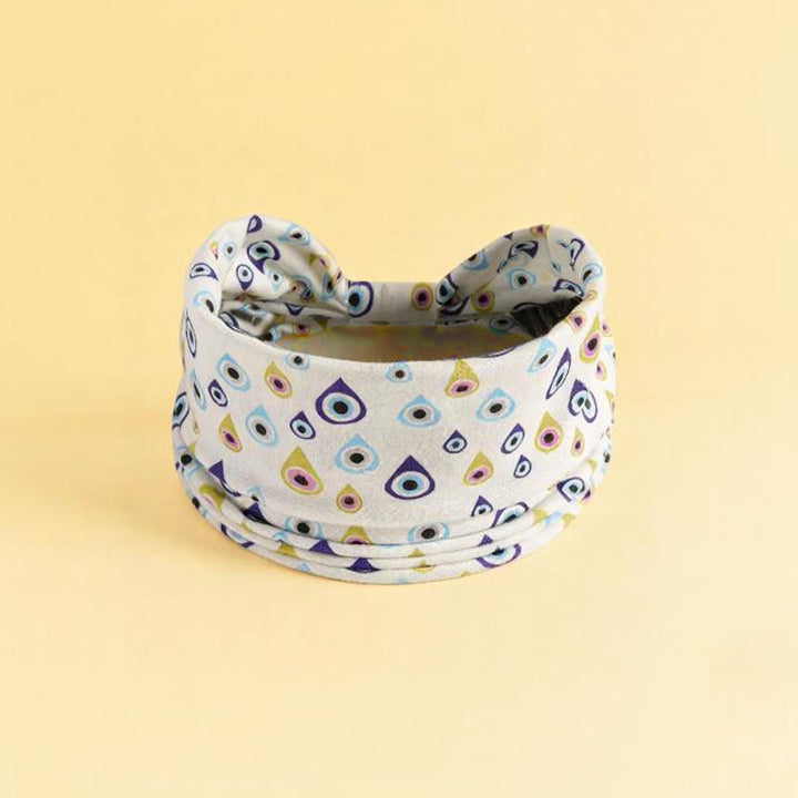 Bandeau de yoga ajustable Olivenorma Boho imprimé œil maléfique et soleil - Mauvais œil - image 0