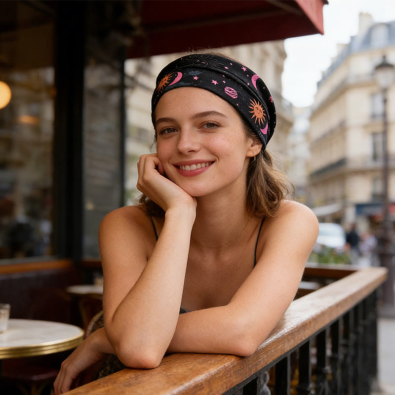 Bandeau de yoga ajustable Olivenorma Boho Lune et Étoile - image 1