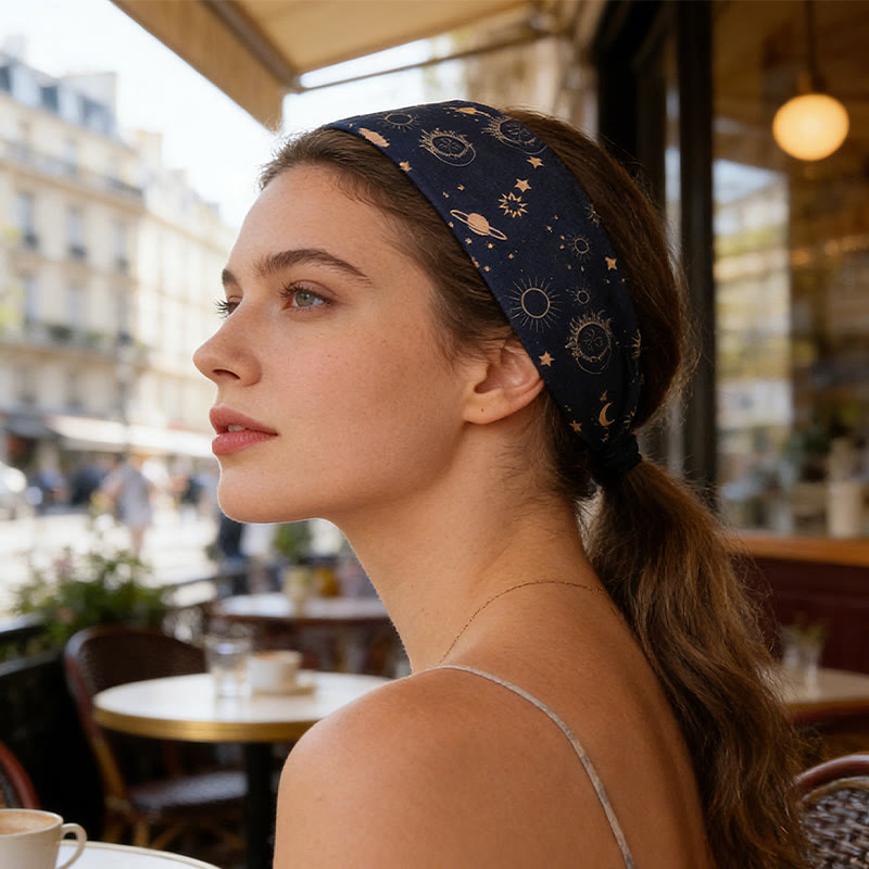 Bandeau de yoga ajustable Olivenorma Boho imprimé œil maléfique et soleil - image 3