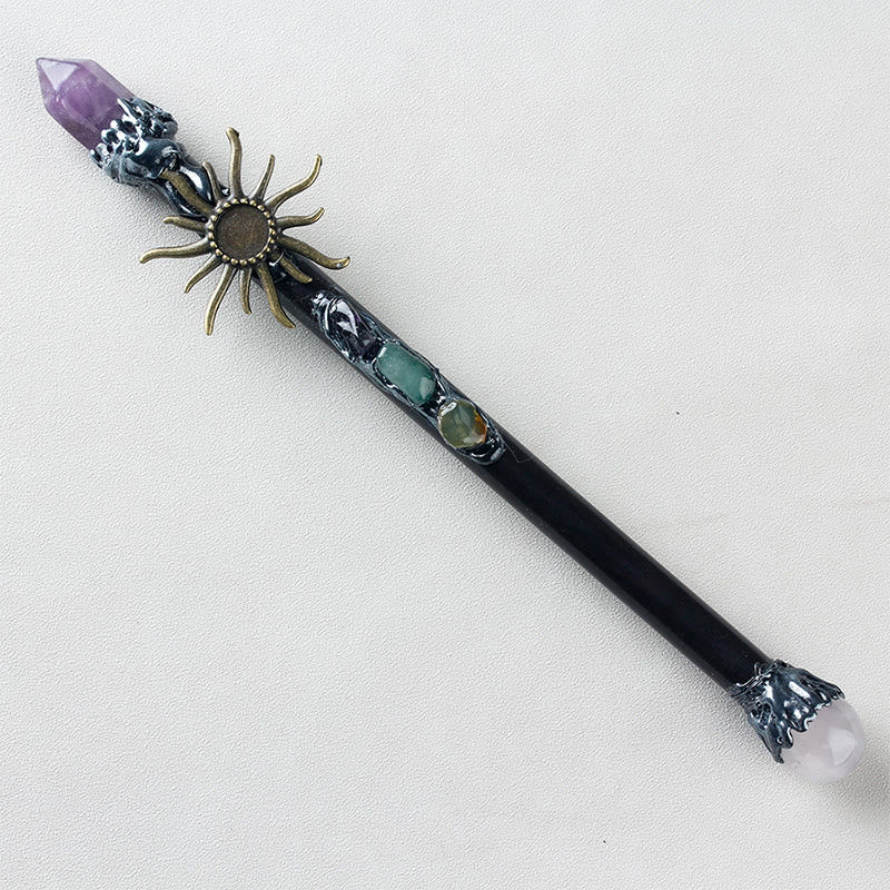 Baguettes de cristal en forme de torche Olivenorma Améthyste - Soleil - image 6