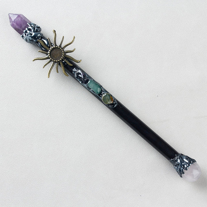 Baguettes de cristal en forme de torche Olivenorma Améthyste - Soleil - image 6