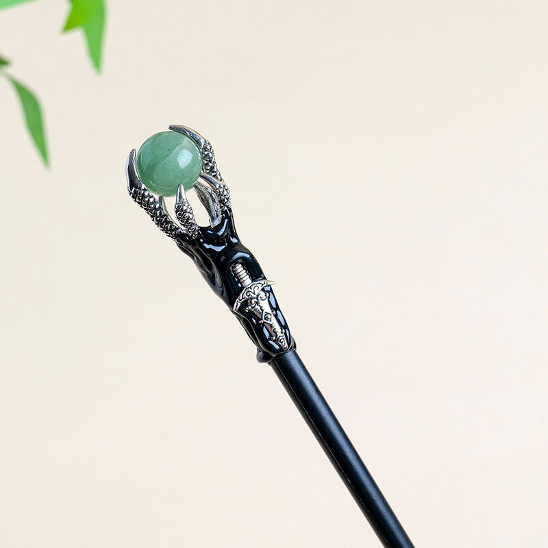 Baguettes de cristal en forme de griffe de dragon Olivenorma, pierres précieuses naturelles - Aventurine verte - image 1