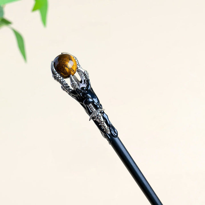 Baguettes de cristal en forme de griffe de dragon Olivenorma, pierres précieuses naturelles - Œil de tigre - image 3