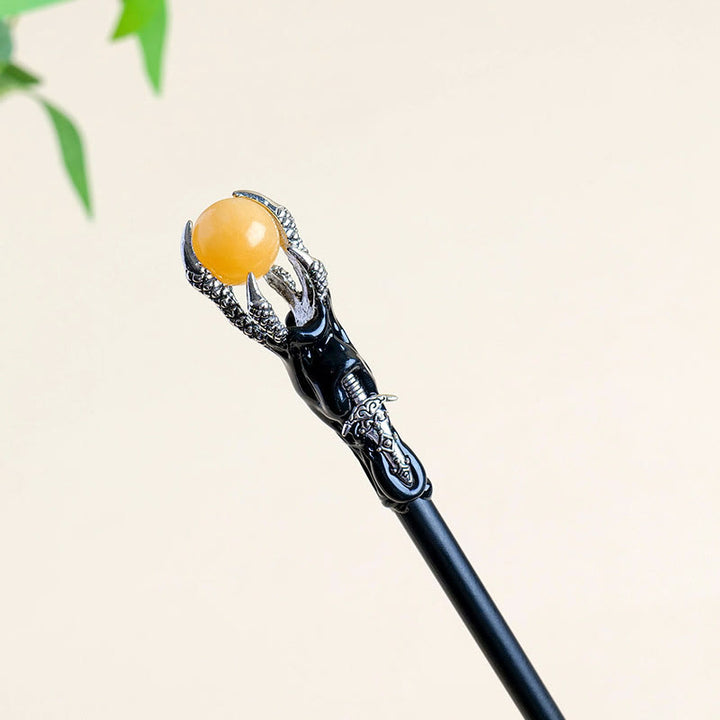 Baguettes de cristal en forme de griffe de dragon Olivenorma, pierres précieuses naturelles - Jade jaune - image 9