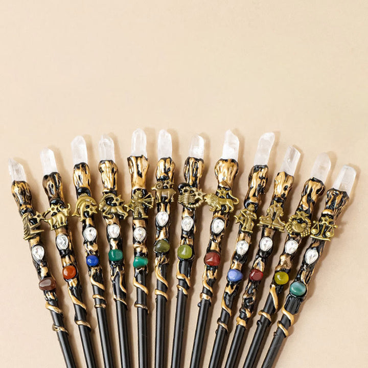 Baguettes magiques en cristal clair naturel Olivenorma 12 Constellations - Collection des 12 Zodiaques - image 14