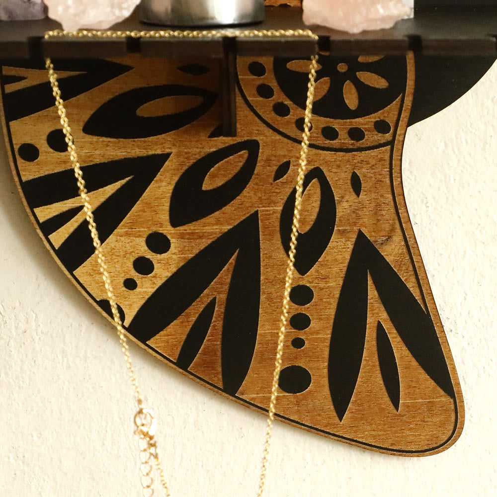 Étagère en cristal Olivenorma en bois avec oiseaux volants - image 5