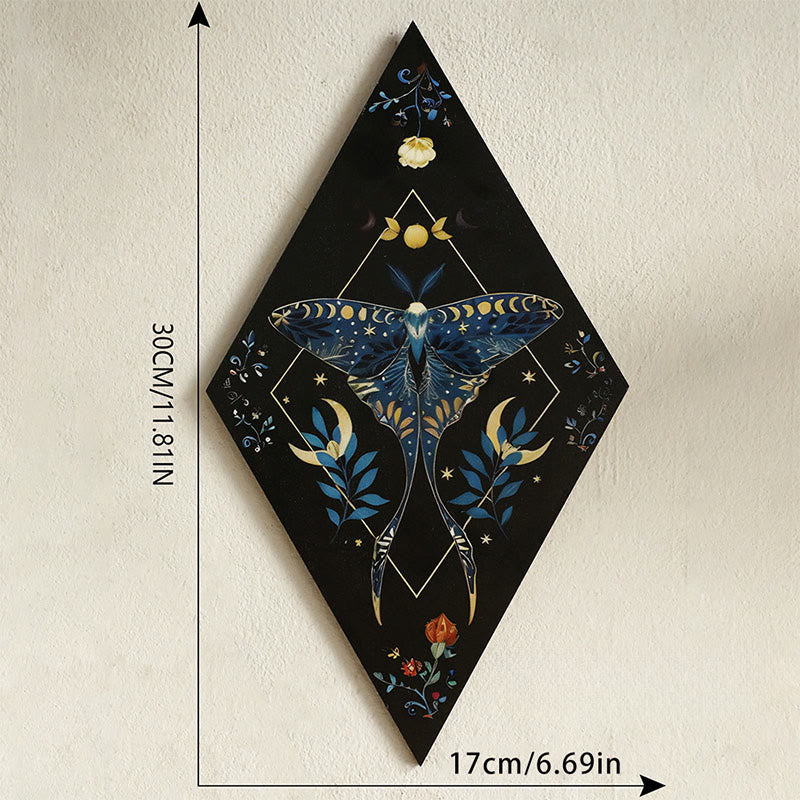 Étagère en bois Olivenorma en forme de losange et de papillon pour cristaux - C - image 3