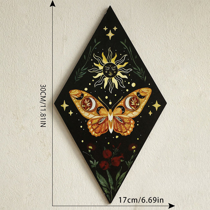 Étagère en bois Olivenorma en forme de losange et de papillon pour cristaux - B - image 2