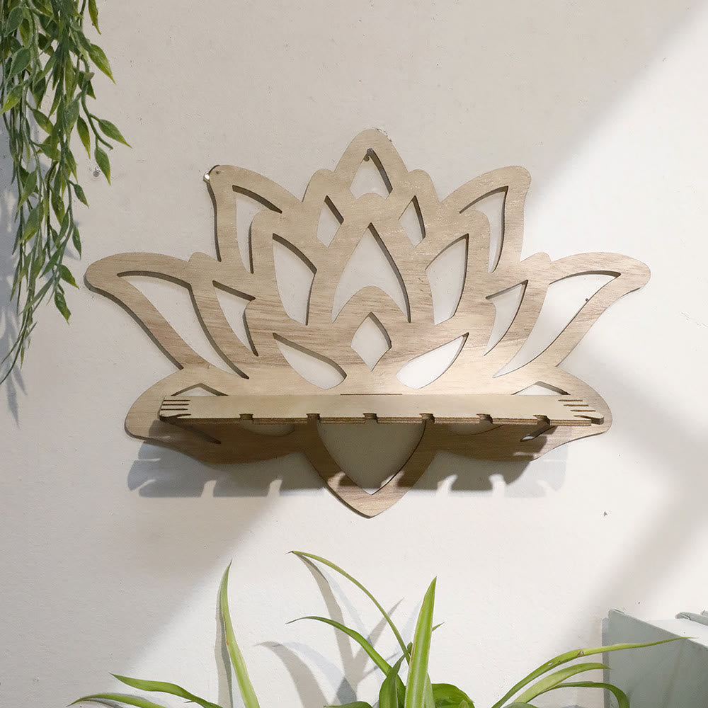 Étagère en bois creux en forme de lotus Olivenorma cristal - image 2