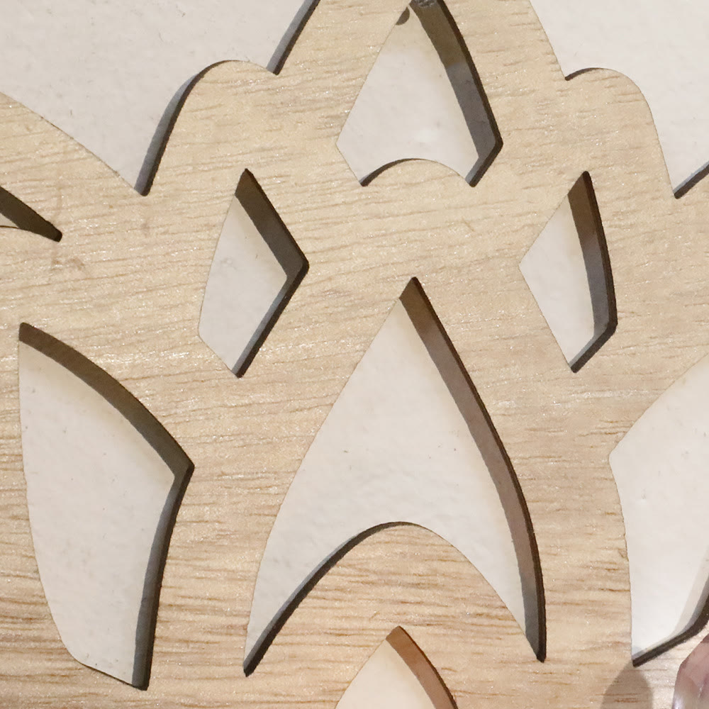Étagère en bois creux en forme de lotus Olivenorma cristal - image 4