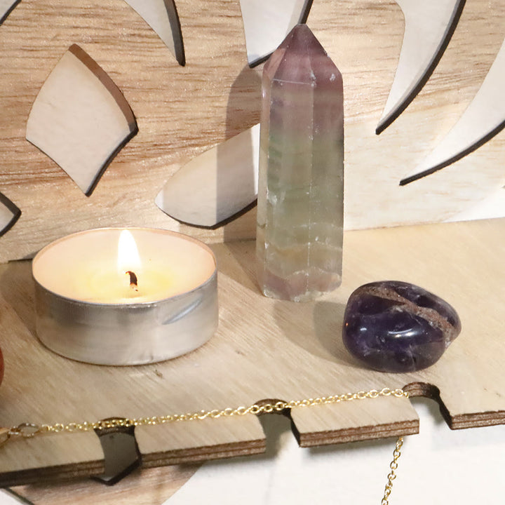 Étagère en bois creux en forme de lotus Olivenorma cristal - image 3