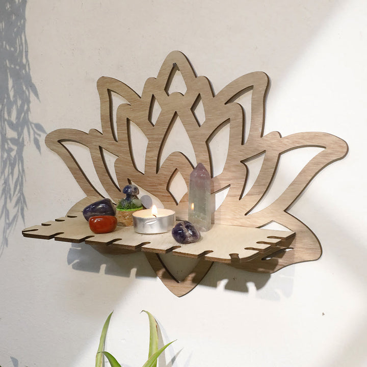 Étagère en bois creux en forme de lotus Olivenorma cristal - image 1