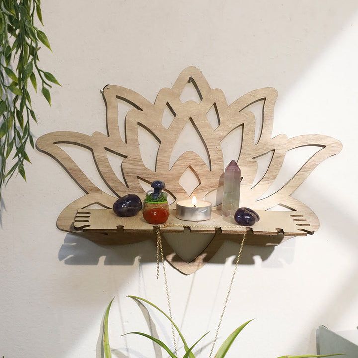 Étagère en bois creux en forme de lotus Olivenorma cristal - UN - image 0
