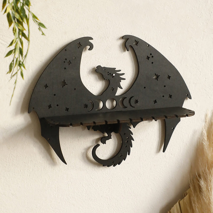 Étagère en bois Olivenorma style gothique dragon cristal - image 1