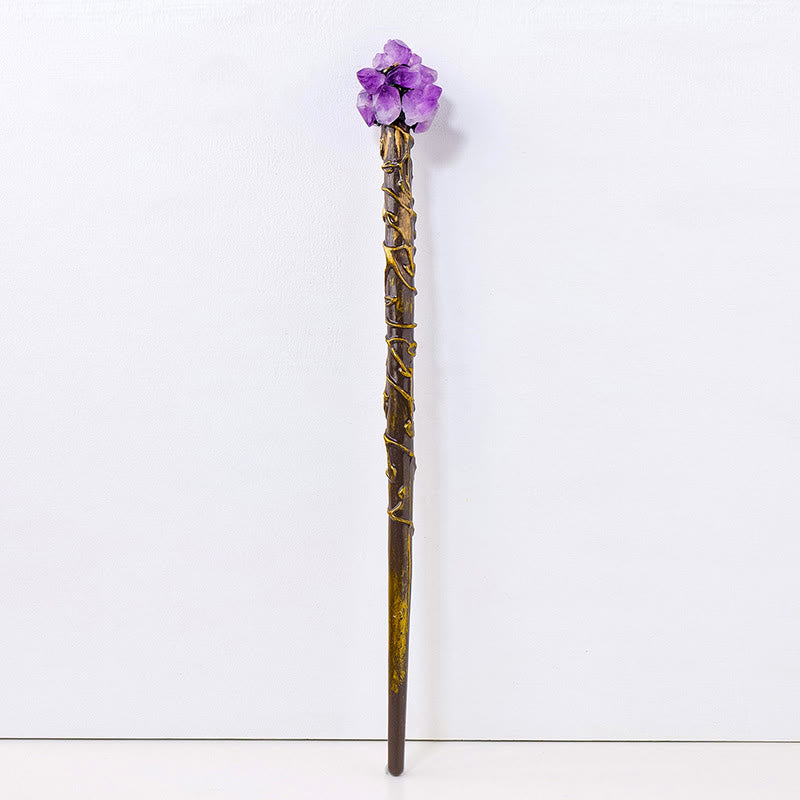 Baguettes magiques en cristal et pierres précieuses naturelles Olivenorma - Amas de cristaux d'améthyste - image 9