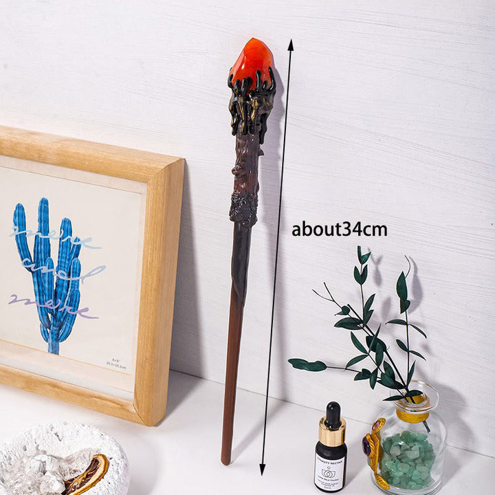 Baguettes magiques en cristal et pierres précieuses naturelles Olivenorma - Torche en agate rouge - image 15